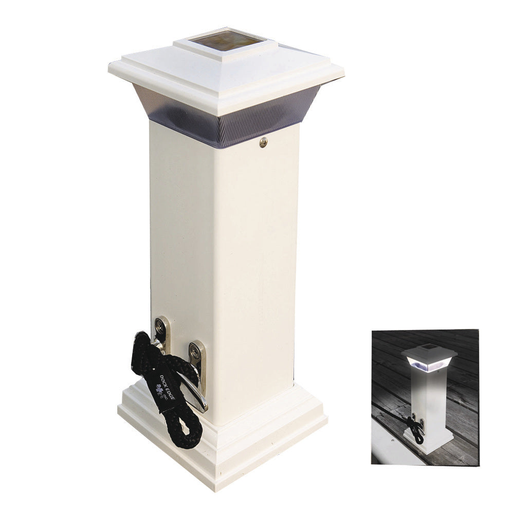 Dock Edge Cleatlite Solar Dock Light w/SS Mooring Cleat 12" [96-250-F] - BuoyMart.com  Cleats Dock Edge