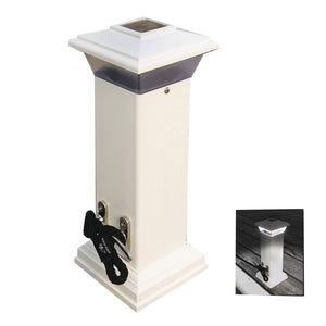 Dock Edge Cleatlite Solar Dock Light w/SS Mooring Cleat 12" [96-250-F] - BuoyMart.com  Cleats Dock Edge
