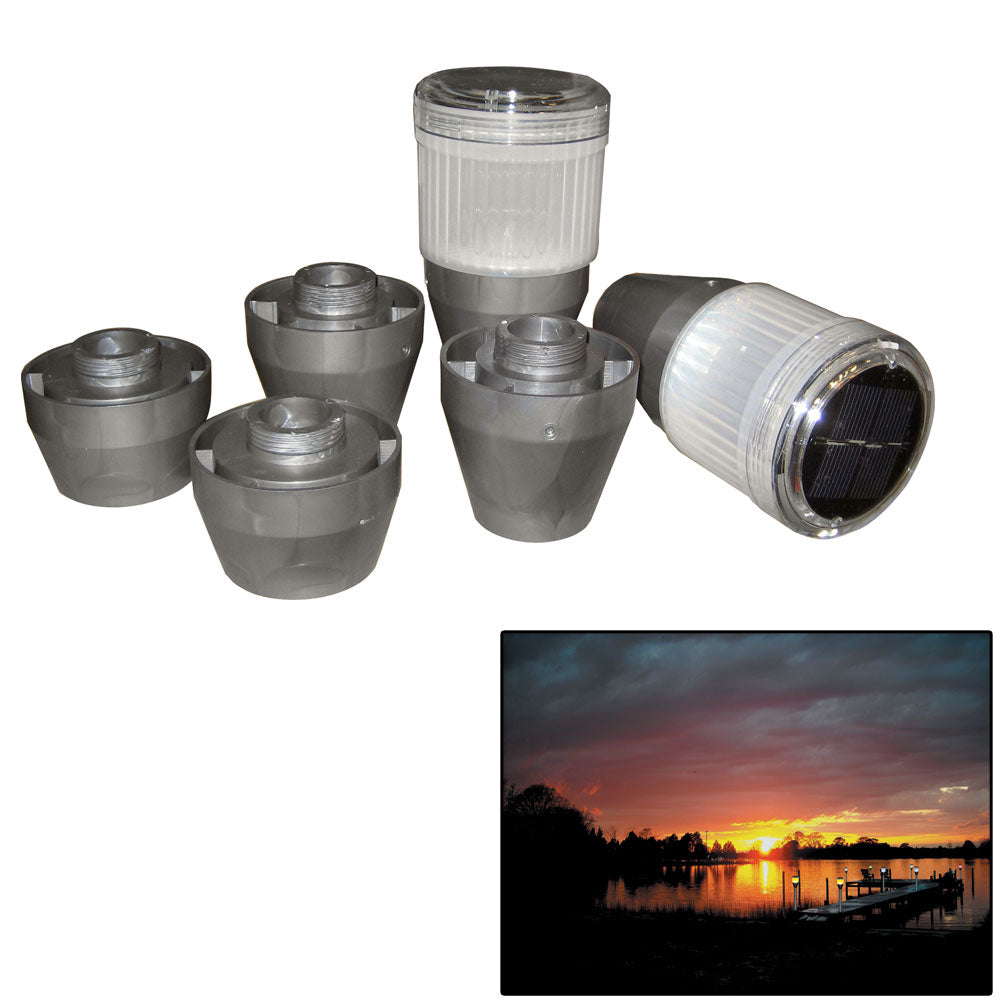 Dock Edge Postlite Solar LED Post Light 2pk [96-258-F] - BuoyMart.com  Docking Accessories Dock Edge