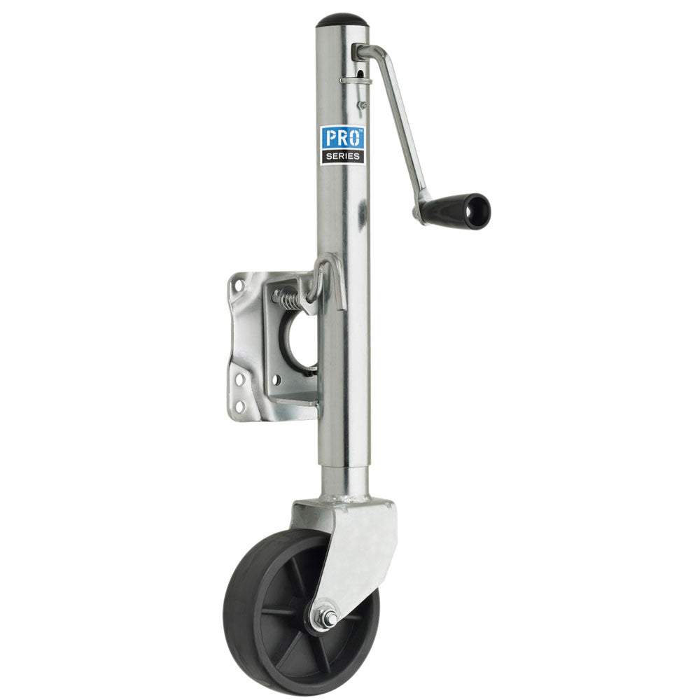 Pro Series 1000 lbs. Zinc Plated Swivel Jack w/6" Poly Wheel [EJ10000101] - BuoyMart.com  Jacks & Dollies Pro Series