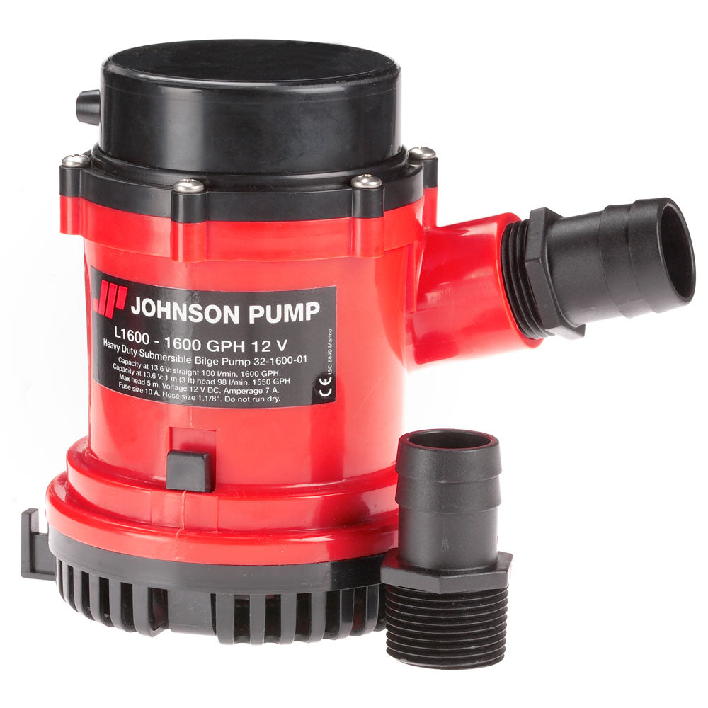 Johnson Pump 1600 GPH Bilge Pump 1-1/8" Hose 12V [16004-00] - BuoyMart.com  Bilge Pumps Johnson Pump