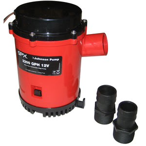 Johnson Pump 2200 GPH Bilge Pump 1-1/8" Hose 12V Threaded Port [22004] - BuoyMart.com  Bilge Pumps Johnson Pump