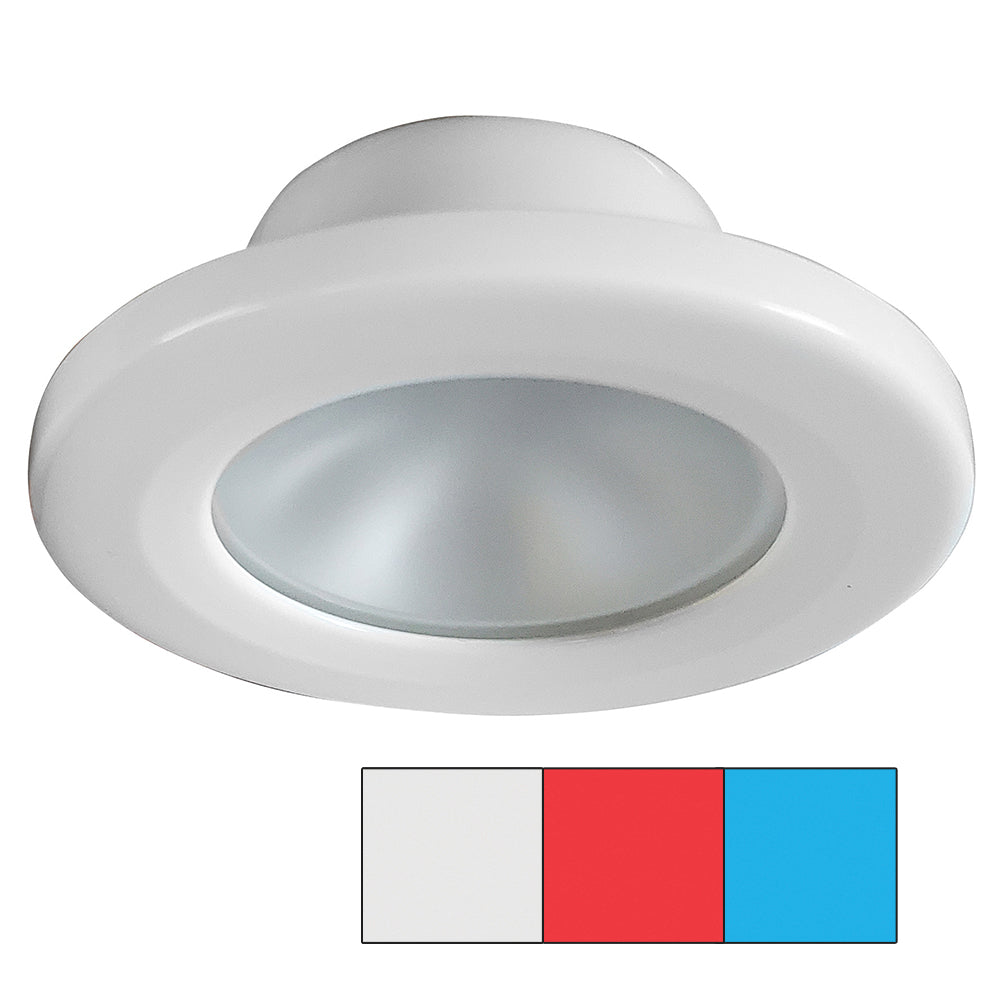 i2Systems Apeiron A3120 Screw Mount Light - Red, Cool White & Blue - White Finish [A3120Z-31HAE] - BuoyMart.com  Dome/Down Lights I2Systems Inc