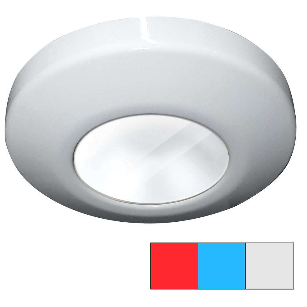 i2Systems Profile P1120 Tri-Light Surface Light - Red, Cool White  Blue - White Finish [P1120Z-31HAE] - BuoyMart.com  Dome/Down Lights I2Systems Inc