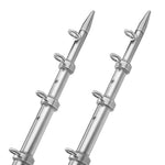 TACO 15' Telescopic Outrigger Poles HD 1-1/2" - Silver/Silver [OT-0542VEL15-HD] - BuoyMart.com  Outriggers TACO Marine