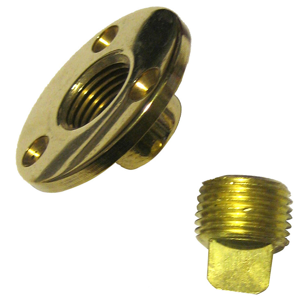 Perko Garboard Drain & Drain Plug Assy Cast Bronze/Brass MADE IN THE USA [0714DP1PLB] - BuoyMart.com  Fittings Perko
