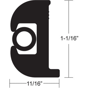 TACO Flex Vinyl Rub Rail Kit - Black w/Black Insert - 50' - 1-1/16" [V11-0809BBK50-2] - BuoyMart.com  Rub Rail TACO Marine