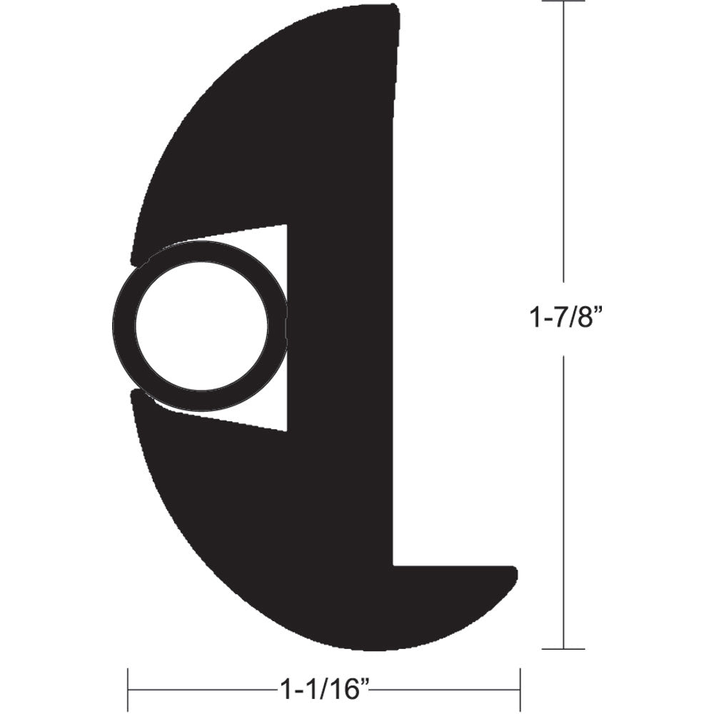 TACO Flex Vinyl Rub Rail Kit - Black w/Black Insert - 50' - 1-7/8" x 1-1/16" [V11-2423BBK50-2] - BuoyMart.com  Rub Rail TACO Marine