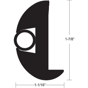 TACO Flex Vinyl Rub Rail Kit - Black w/Black Insert - 70' - 1-7/8" x 1-1/16" [V11-2423BBK70-2] - BuoyMart.com  Rub Rail TACO Marine
