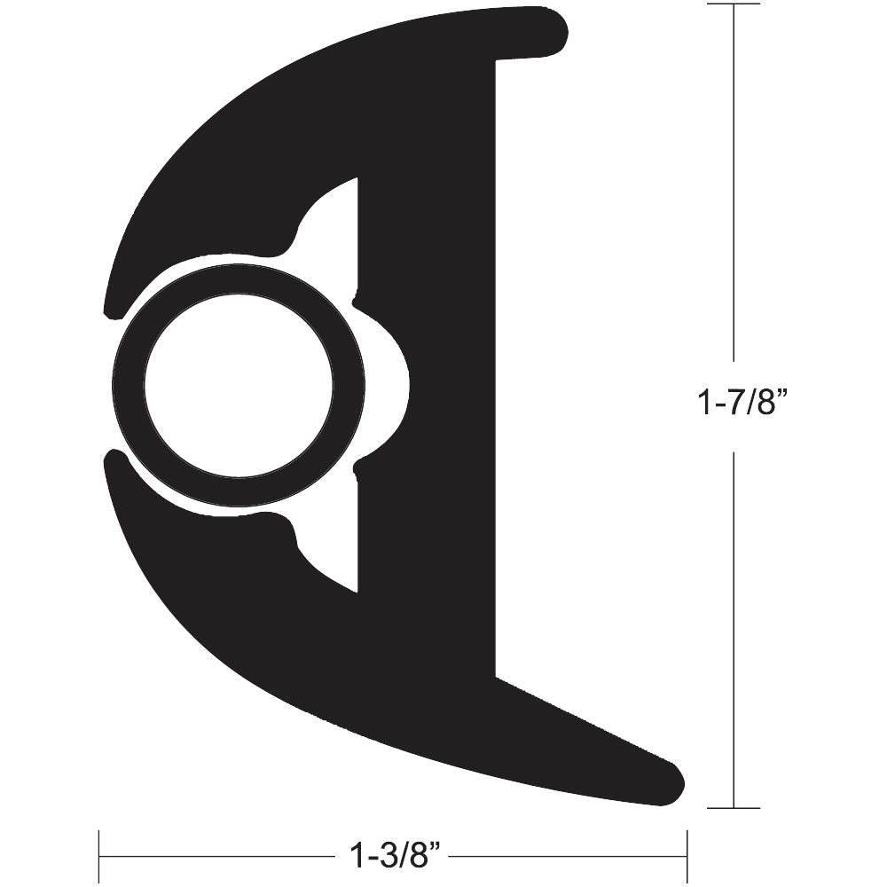 TACO Flex Vinyl Rub Rail Kit - Black w/Black Insert - 70' - 1-7/8" x 1-3/8" [V11-3426BBK70-2] - BuoyMart.com  Rub Rail TACO Marine