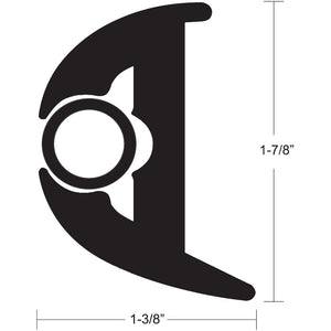 TACO Flex Vinyl Rub Rail Kit - Black w/Black Insert - 70' - 1-7/8" x 1-3/8" [V11-3426BBK70-2] - BuoyMart.com  Rub Rail TACO Marine