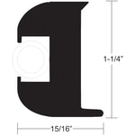 TACO Flex Vinyl Rub Rail Kit - Black w/White Insert - 50' - 1-1/4" x 15/16" [V11-3447BWK50-2] - BuoyMart.com  Rub Rail TACO Marine