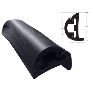 TACO Semi-Rigid Rub Rail Kit - Black w/Black Insert - 50' [V11-9795BBK50D-2] - BuoyMart.com  Rub Rail TACO Marine