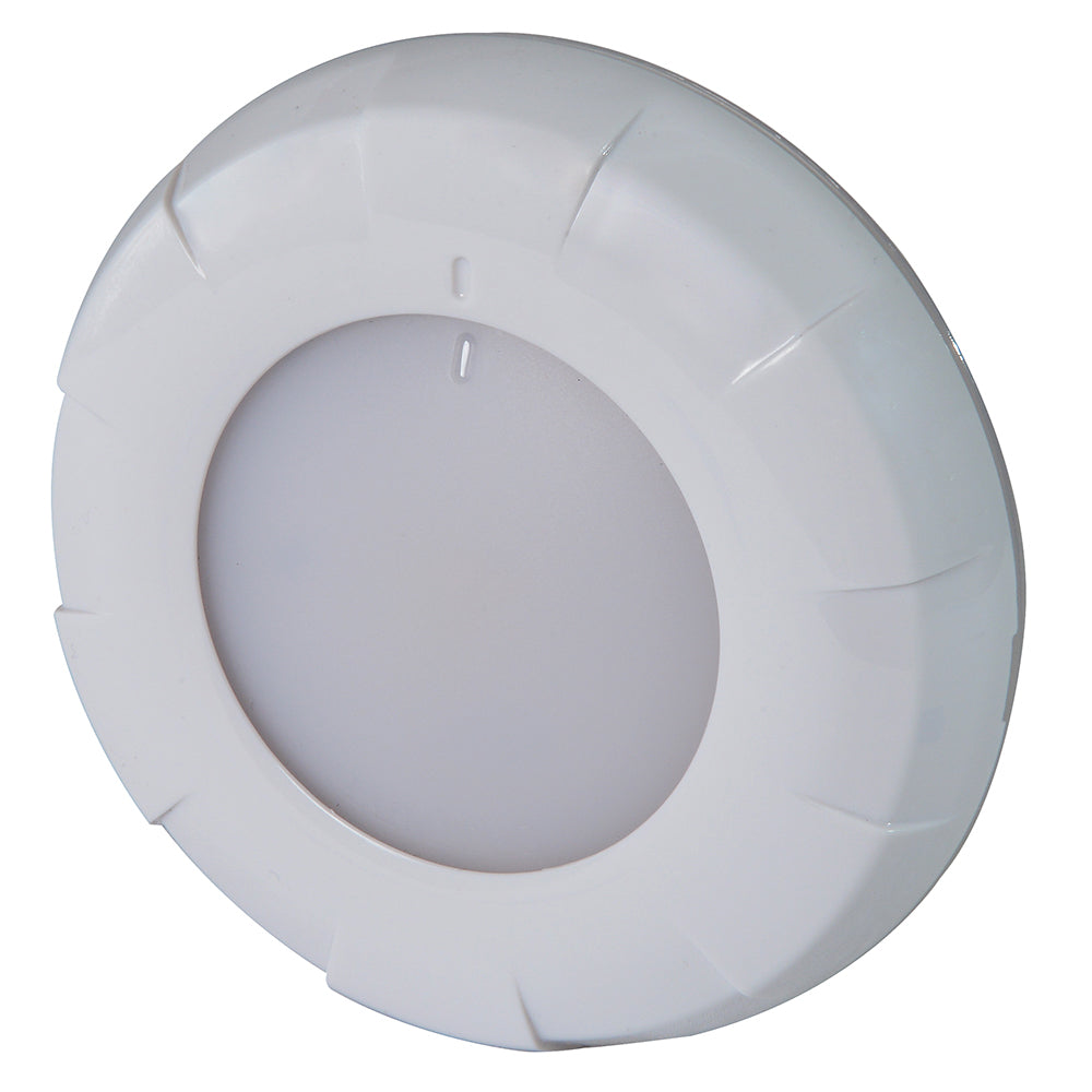 Lumitec Aurora LED Dome Light - White Finish - White/Blue Dimming [101075] - BuoyMart.com  Dome/Down Lights Lumitec
