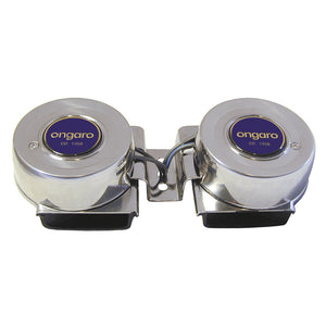 Schmitt Marine Ongaro All-Stainless Mini Compact Twin Horn - 12V [10002] - BuoyMart.com  Horns Schmitt Marine