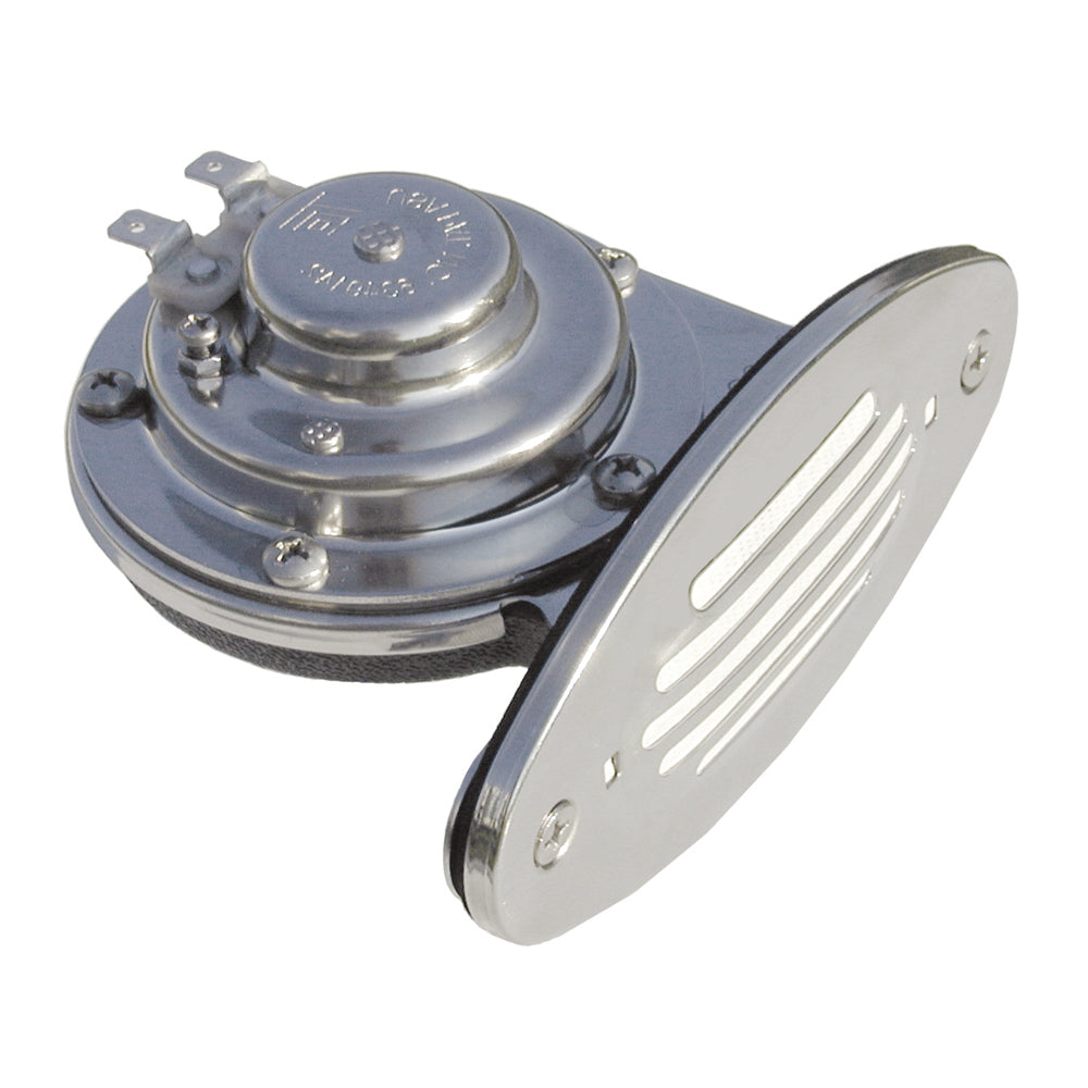 Schmitt Marine Mini Stainless Steel Single Drop-In Horn w/Stainless Steel Grill - 12V Low Pitch [10050] - BuoyMart.com  Horns Schmitt Marine