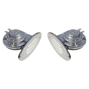 Schmitt Marine Mini Stainless Steel Dual Drop-In Horn w/Stainless Steel Grills High  Low Pitch [10055] - BuoyMart.com  Horns Schmitt Marine