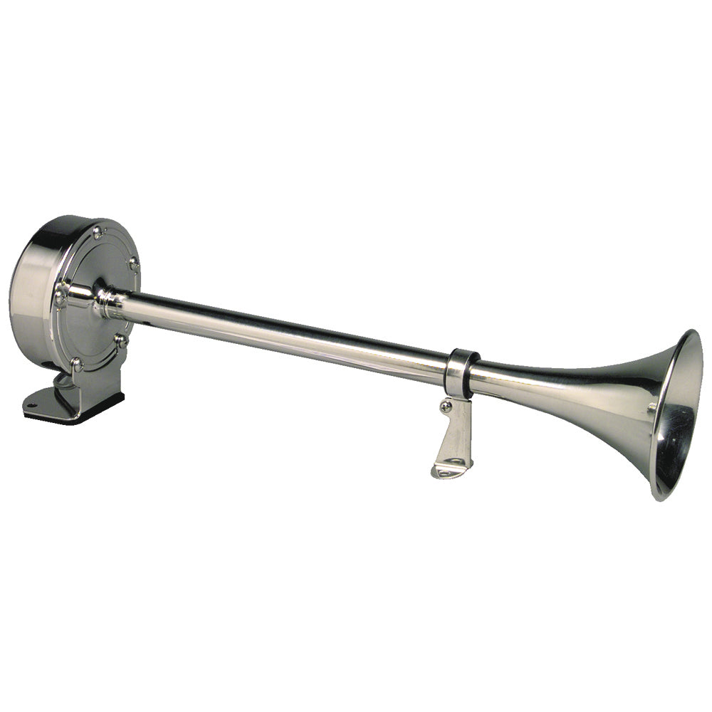 Schmitt Marine Deluxe All-Stainless Single Trumpet Horn - 24V [12427] - BuoyMart.com  Horns Schmitt Marine