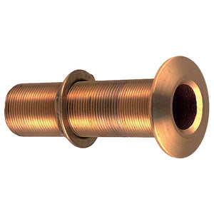 Perko 3/4" Thru-Hull Fitting w/Pipe Thread Bronze Extra Long - Max Hull 5" Thick [0348DP5PLB] - BuoyMart.com  Thru-Hull Fittings Perko