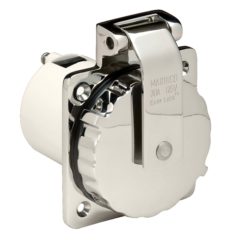 Marinco 303SSEL-B 30A Power Inlet - Stainless Steel - 125V [303SSEL-B] - BuoyMart.com  Shore Power Marinco