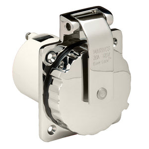 Marinco 303SSEL-B 30A Power Inlet - Stainless Steel - 125V [303SSEL-B] - BuoyMart.com  Shore Power Marinco