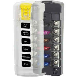 Blue Sea 5035 ST Blade Fuse Block w/Cover - 6 Circuit Independent w/o Negative Bus [5035] - BuoyMart.com  Fuse Blocks & Fuses Blue Sea Systems