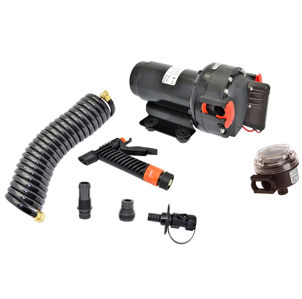 Johnson Pump 5.2 GPM Aqua Jet Washdown Pump Kit w/Hose - 24V [64534-24] Johnson Pump