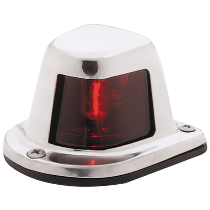 Attwood 1-Mile Deck Mount, Red Sidelight - 12V - Stainless Steel Housing [66319R7] - BuoyMart.com  Navigation Lights Attwood Marine