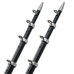 TACO 15' Telescopic Outrigger Poles HD 1-1/2" - Black/Silver [OT-0542BKA15-HD] - BuoyMart.com  Outriggers TACO Marine