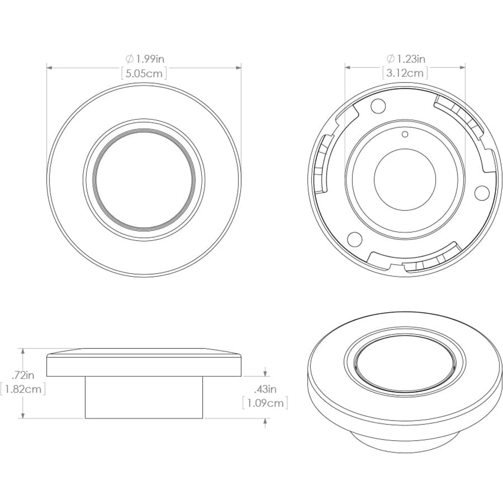 Lumitec Orbit - Flush Mount Down Light - White Finish - White Non-Dimming [112523] - BuoyMart.com  Dome/Down Lights Lumitec
