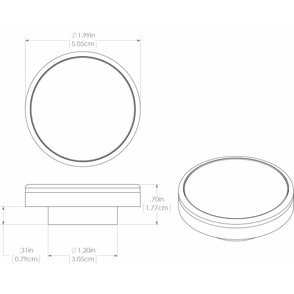 Lumitec Halo - Flush Mount Down Light - White Finish - 3-Color Red/Blue Non-Dimming w/White Dimming [112828] - BuoyMart.com  Dome/Down Lights Lumitec