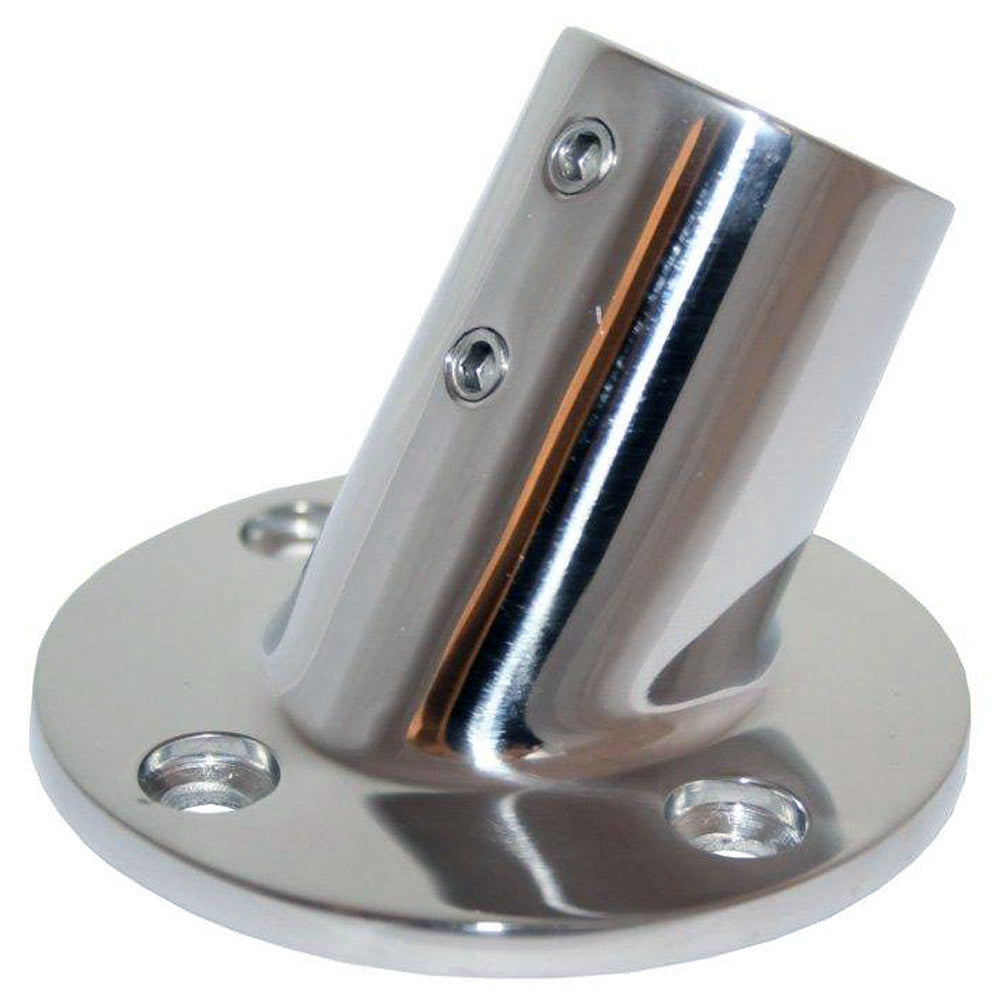 Whitecap 1" O.D. 60 Degree Round Base SS Rail Fitting [6140C] - BuoyMart.com  Rail Fittings Whitecap