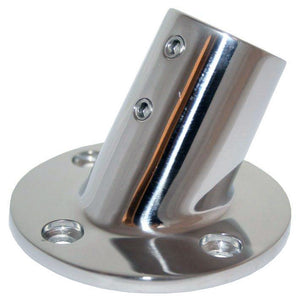 Whitecap 1" O.D. 60 Degree Round Base SS Rail Fitting [6140C] - BuoyMart.com  Rail Fittings Whitecap