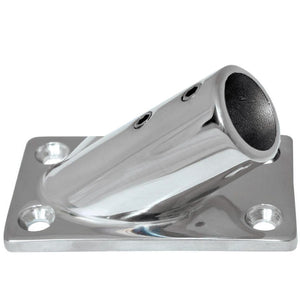 Whitecap " O.D. 30 Degree Rectangle Base SS Rail Fitting [6078C] - BuoyMart.com  Rail Fittings Whitecap