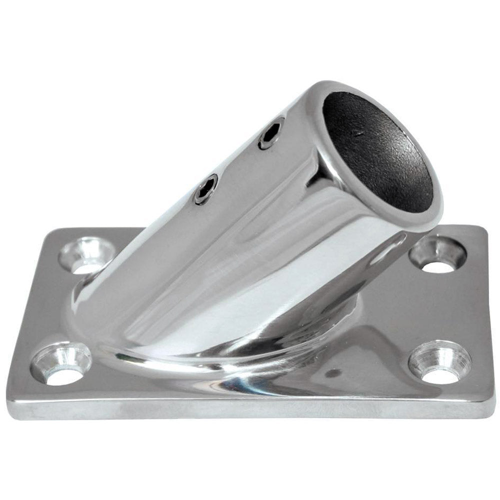 Whitecap " O.D. 45 Degree Rectangle Base SS Rail Fitting [6015C] - BuoyMart.com  Rail Fittings Whitecap