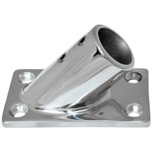 Whitecap " O.D. 45 Degree Rectangle Base SS Rail Fitting [6015C] - BuoyMart.com  Rail Fittings Whitecap