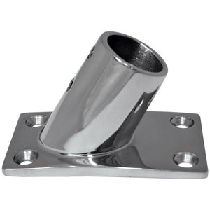Whitecap " O.D. 60 Degree Rectangle Base SS Rail Fitting [6042C] - BuoyMart.com  Rail Fittings Whitecap