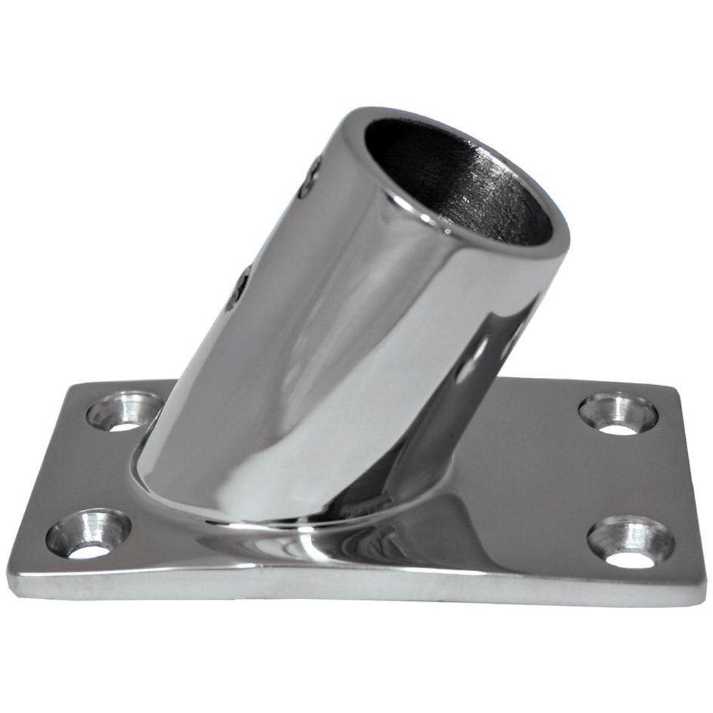 Whitecap 1" O.D. 60 Degree Rectangle Base SS Rail Fitting [6142C] - BuoyMart.com  Rail Fittings Whitecap