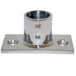 Whitecap 1" O.D. 90 Degree 2-Hole Rectangle Base SS Rail Fitting [6195] - BuoyMart.com  Rail Fittings Whitecap