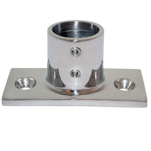 Whitecap 1" O.D. 90 Degree 2-Hole Rectangle Base SS Rail Fitting [6195] - BuoyMart.com  Rail Fittings Whitecap
