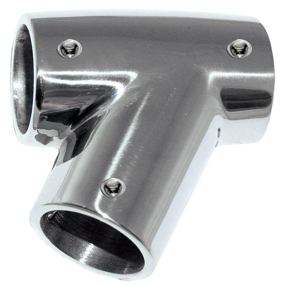 Whitecap " O.D. 60 Degree SS Tee - Left [6044C] - BuoyMart.com  Rail Fittings Whitecap