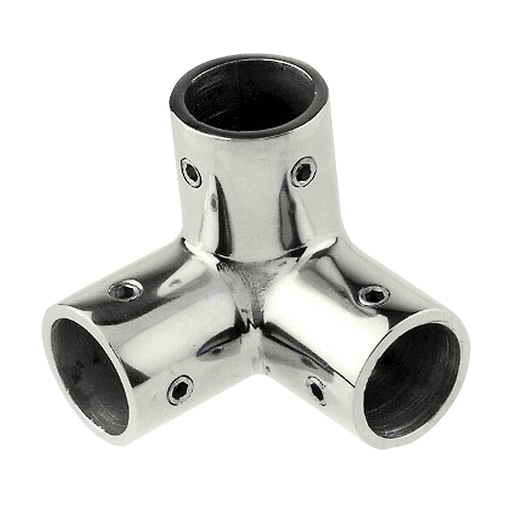 Whitecap " O.D. SS 3-Way Corner Fitting [6046C] - BuoyMart.com  Rail Fittings Whitecap
