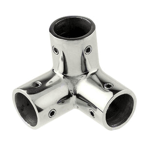 Whitecap " O.D. SS 3-Way Corner Fitting [6046C] - BuoyMart.com  Rail Fittings Whitecap