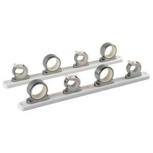 TACO 4-Rod Hanger w/Poly Rack - Polished Stainless Steel [F16-2752-1] - BuoyMart.com  Rod & Reel Storage TACO Marine