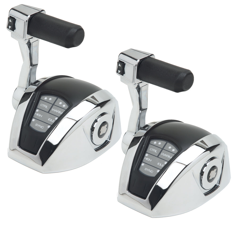 UFlex Power A Electronic Control Package w/ Trim - Single Engine/Dual Station - Mechanical Throttle/Mechanical S [MM12T] - BuoyMart.com  Engine Controls Uflex USA
