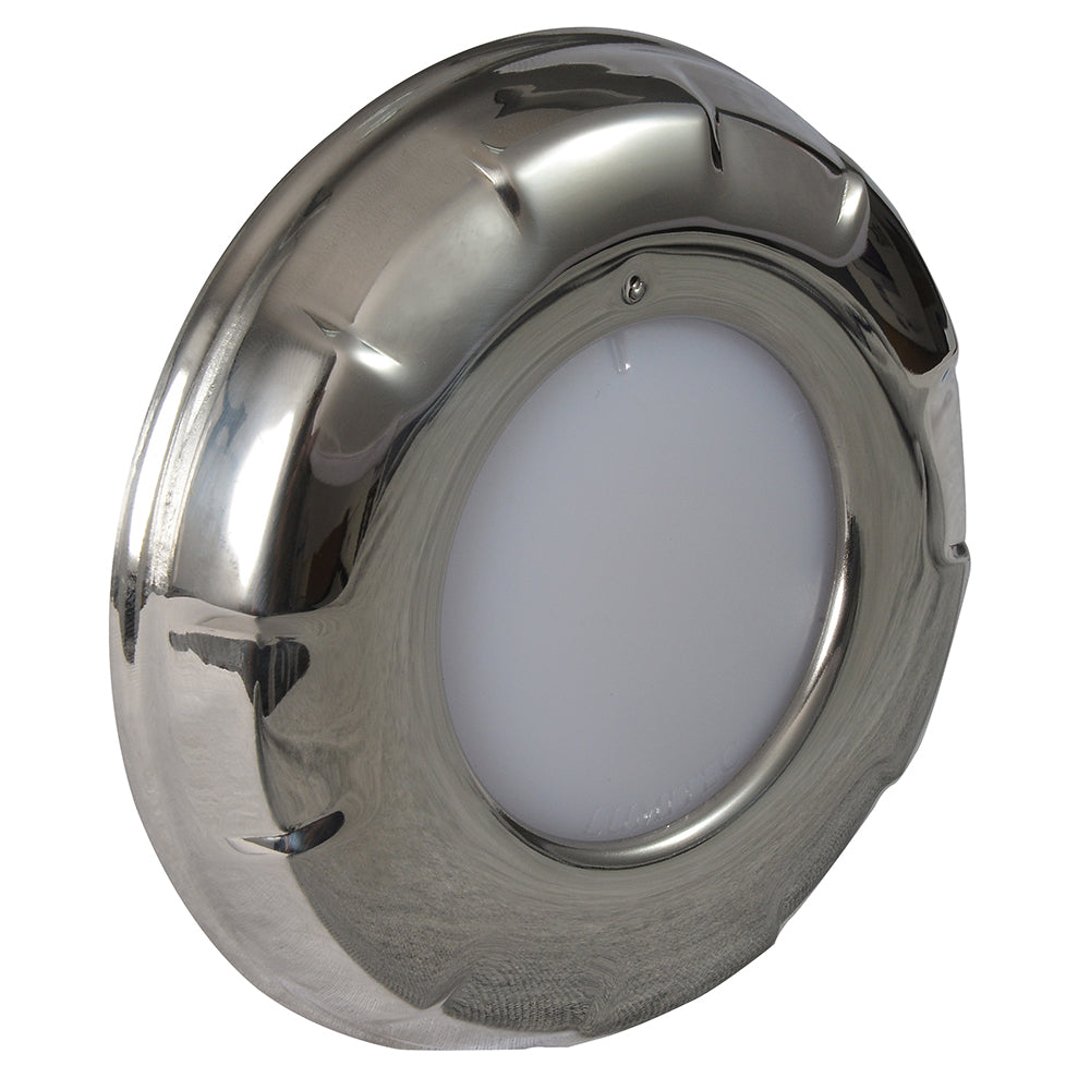 Lumitec Aurora - LED Dome Light - Polished SS Finish - 2-Color White/Blue Dimming [101138] - BuoyMart.com  Dome/Down Lights Lumitec