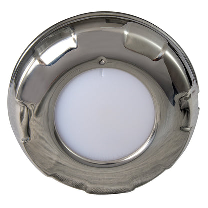 Lumitec Aurora - LED Dome Light - Polished SS Finish - 2-Color White/Blue Dimming [101138] - BuoyMart.com  Dome/Down Lights Lumitec