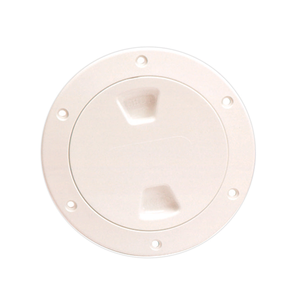 Beckson 4" Smooth Center Screw-Out Deck Plate - Beige [DP40-N] - BuoyMart.com  Deck Plates Beckson Marine