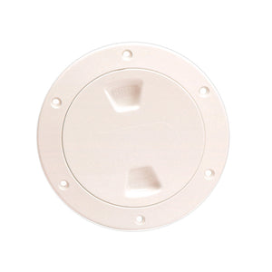 Beckson 4" Smooth Center Screw-Out Deck Plate - Beige [DP40-N] - BuoyMart.com  Deck Plates Beckson Marine