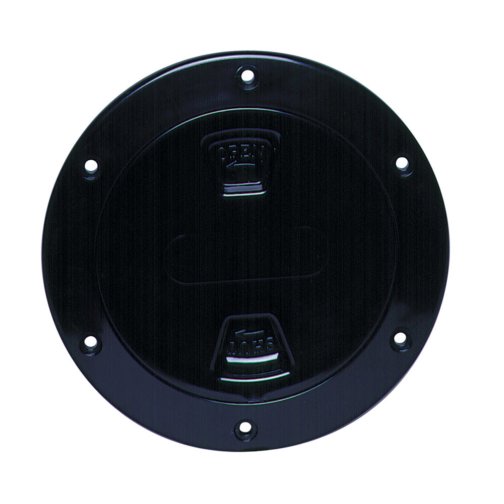 Beckson 4" Smooth Center Screw-Out Deck Plate - Black [DP40-B] - BuoyMart.com  Deck Plates Beckson Marine